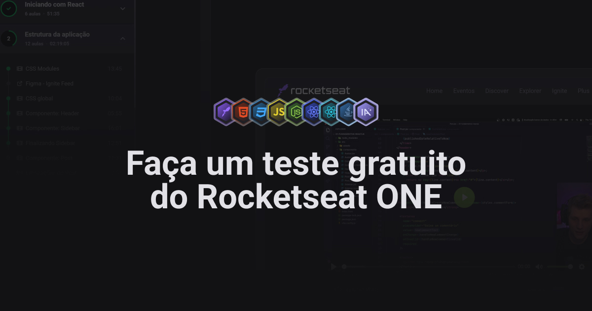 Teste a plataforma da Rocketseat gratuitamente - Rocketseat